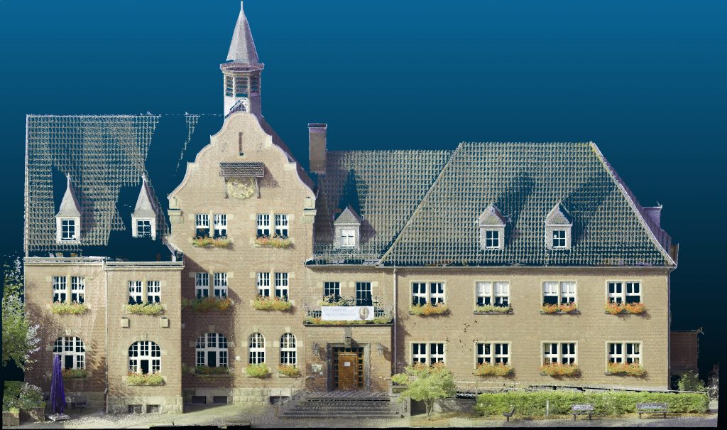 3D-Laserscan von einem historischen Gebäude