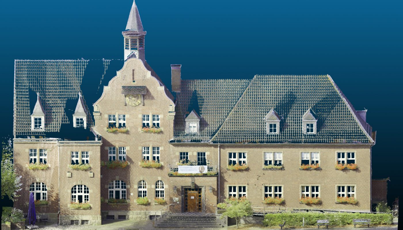 3D-Laserscan von einem historischen Gebäude