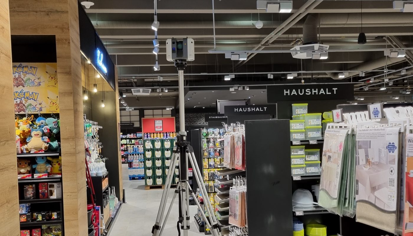 Laserscanner im Supermarkt