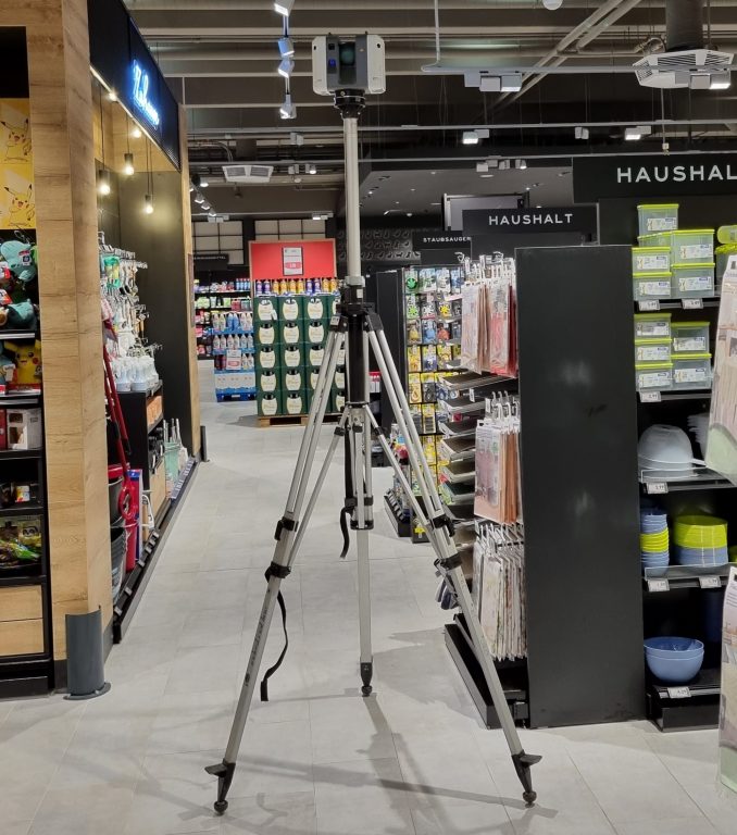 Laserscanner im Supermarkt