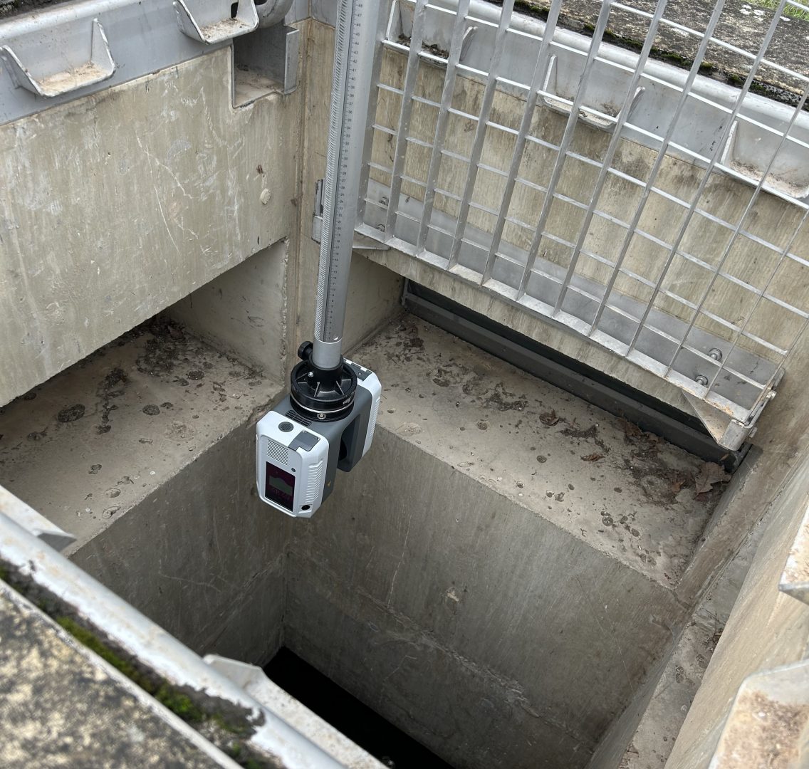 Laserscanning eines Schachts