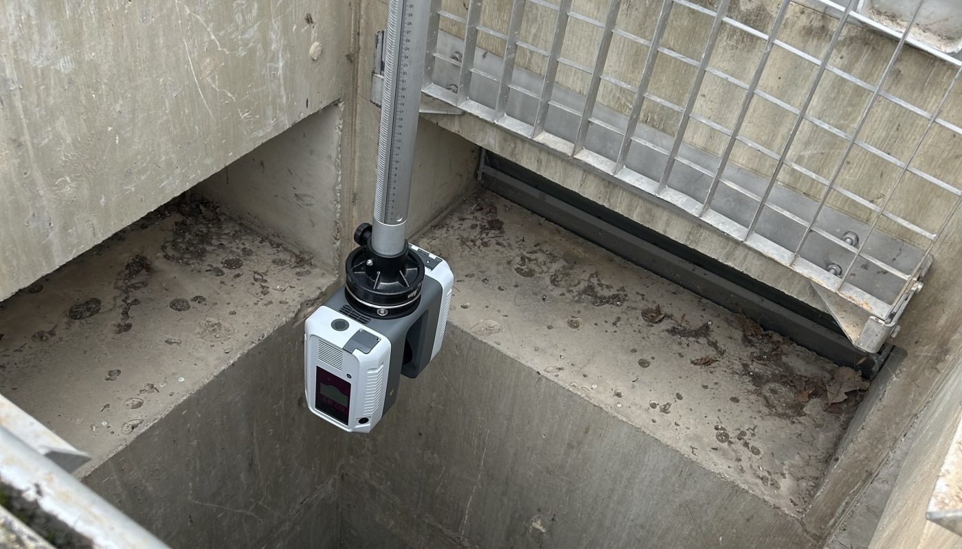 Laserscanning eines Schachts